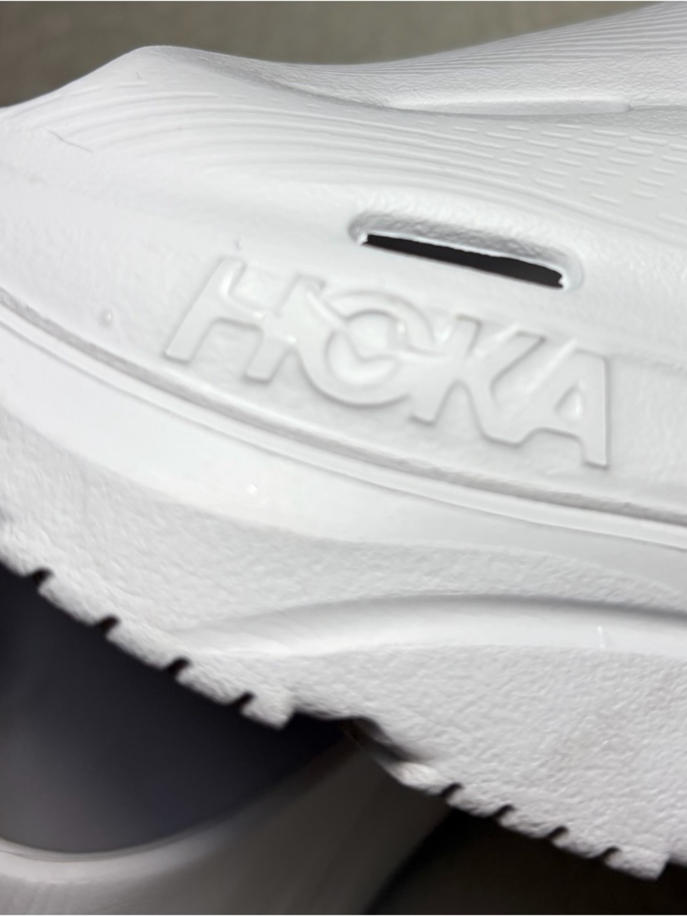 Hoka White Women's Slide Sandals - Picture 5 of 6